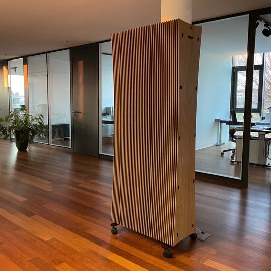 Oak Office Corridor