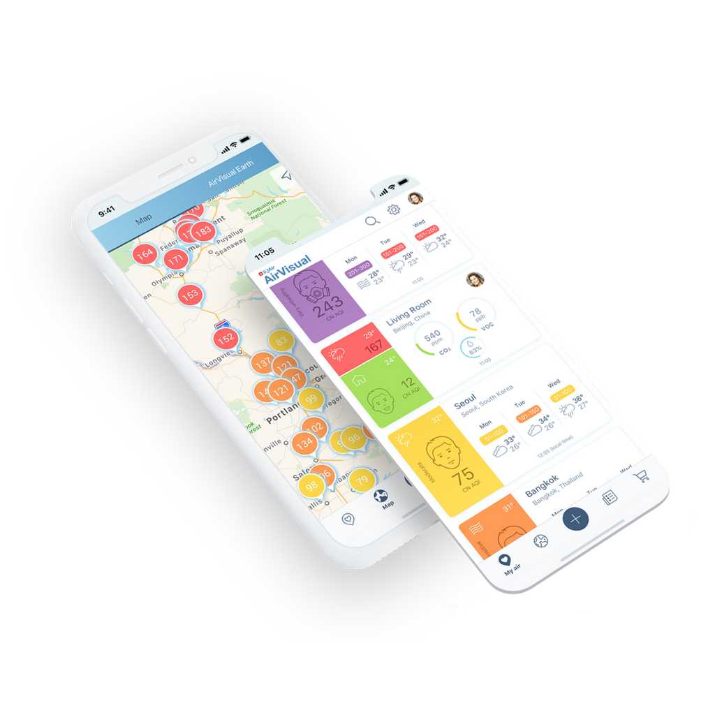 AirVisual Pro smart phone app