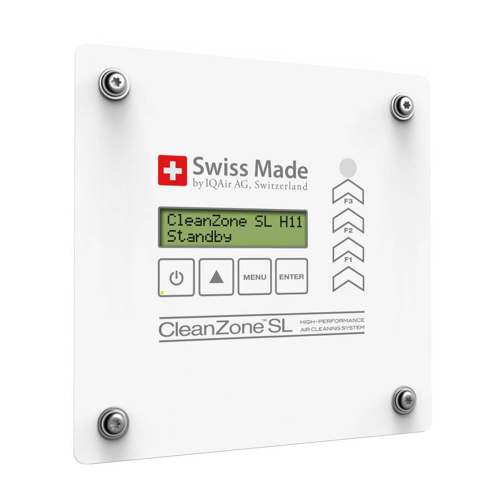 IQAir Cleanzone SL control panel